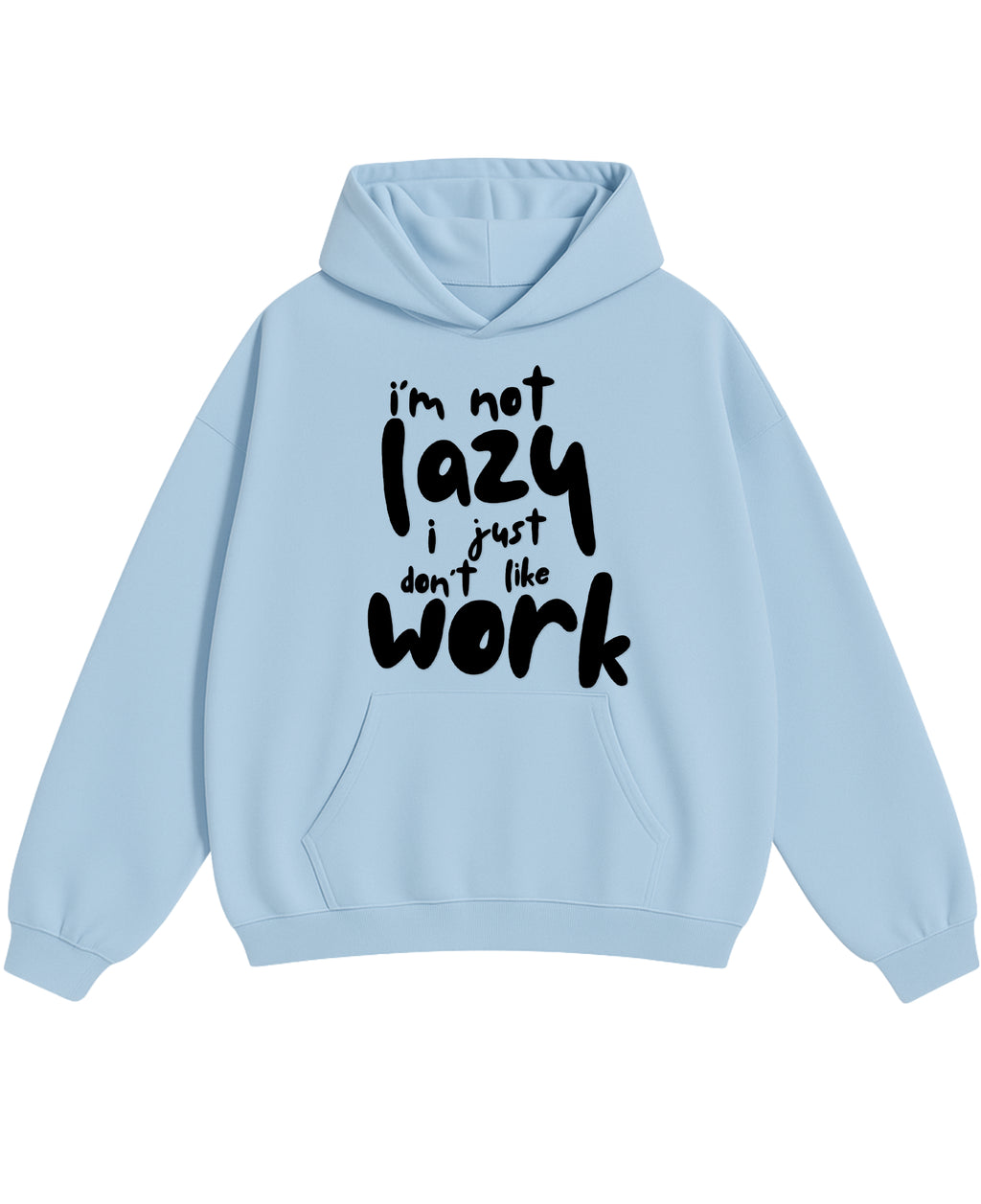 Sky Blue Oversized Hoodie Front Design